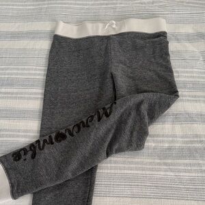 Vintage Abercrombie Girls' Gray Cozy Sweatpants with White Waistband